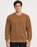 Basic Bisiklet Yaka Relaxed Regular Erkek Örme Doku Sweatshirt - 7774