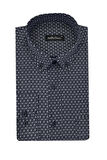 Atilla Özer Lacivert Klasik Uzun Kol Erkek Gömlek-6859
