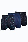 Erkek 3 lü Set-2 Premium Collection Desenli Geniş Kalıp Modal Boxer 3M254