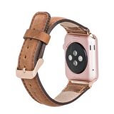 Bouletta Apple Watch Uyumlu Deri Kordon 42-44-45mm G19 Taba
