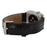 Bouletta Apple Watch Uyumlu Deri Kordon 42-44-45mm Kroko Siyah