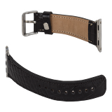 Bouletta Apple Watch Uyumlu Deri Kordon 42-44-45mm Kroko Siyah