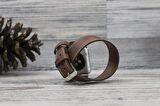 Bouletta Apple Watch Uyumlu Deri Kordon 42-44-45mm Double Tour Slim G2 Kahverengi