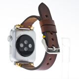 Bouletta Apple Watch Uyumlu Deri Kordon 38-40-41mm Slim Saraç RST2EF