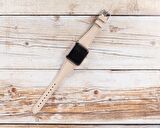 Bouletta Apple Watch Uyumlu Deri Kordon 42-44-45mm Slim NU1 Pembe