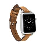 Bouletta Apple Watch Uyumlu Deri Kordon 38-40-41mm Ferro G19 Taba