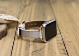 Bouletta Apple Watch Uyumlu Deri Kordon 38-40-41mm Ferro F3 Beyaz