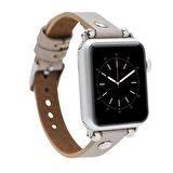 Bouletta Apple Watch Uyumlu Deri Kordon 38-40-41mm Ferro ST ERC3 Gri