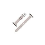 Bouletta Apple Watch Uyumlu Deri Kordon 38-40-41mm Ferro ST ERC3 Gri