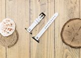 Bouletta Apple Watch Uyumlu Deri Kordon 38-40-41mm ST F3 Beyaz