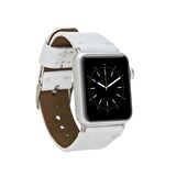 Bouletta Apple Watch Uyumlu Deri Kordon 38-40-41mm Orfe F3 Beyaz