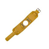 Bouletta Apple Watch Uyumlu Deri Kordon 42-44-45mm Cuff FL12 Sarı