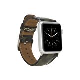 Bouletta Apple Watch Uyumlu Deri Kordon 42-44-45mm Kamuflaj Yeşil