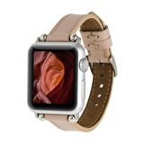 Bouletta Apple Watch Uyumlu Deri Kordon 38-40-41mm Ferro NU1 Pembe
