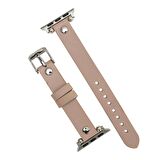 Bouletta Apple Watch Uyumlu Deri Kordon 38-40-41mm ST NU1 Pembe