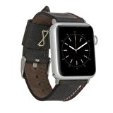 Bouletta Apple Watch Uyumlu Deri Kordon 38-40-41mm BA3 TN01 Siyah
