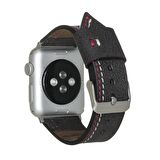 Bouletta Apple Watch Uyumlu Deri Kordon 38-40-41mm BA3 TN01 Siyah