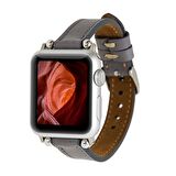 Bouletta Apple Watch Uyumlu Deri Kordon 38-40-41mm Ferro RST9 Gri