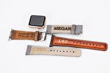 Bouletta Apple Watch Uyumlu Deri Kordon Ferro 38-40-41mm RT RST9 Gri