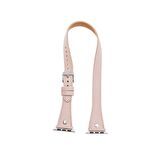 Bouletta Apple Watch Uyumlu Deri Kordon 38-40-41mm Slim Double Tour ST NU1 Pembe