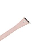 Bouletta Apple Watch Uyumlu Deri Kordon 38-40-41mm Slim Double Tour ST NU1 Pembe