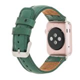 Bouletta Apple Watch Uyumlu Deri Kordon 42-44-45mm DE6 Yeşil