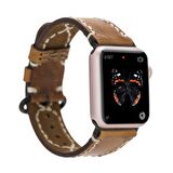Bouletta Apple Watch Uyumlu Deri Kordon 42-44-45mm Diana V18 Taba