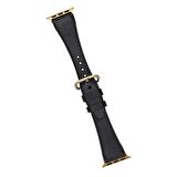 Bouletta Apple Watch Uyumlu Deri Kordon 38-40-41mm Roma RST1 Siyah