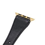 Bouletta Apple Watch Uyumlu Deri Kordon 38-40-41mm Roma RST1 Siyah