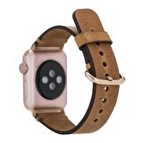 Bouletta Apple Watch Uyumlu Deri Kordon 38-40-41mm Roma G19 Taba