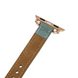 Bouletta Apple Watch Uyumlu Deri Kordon 42-44-45mm Ferro CZ12 Mint Yeşili