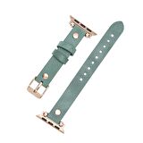 Bouletta Apple Watch Uyumlu Deri Kordon 42-44-45mm Ferro RT CZ12 Mint Yeşili