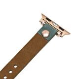 Bouletta Apple Watch Uyumlu Deri Kordon 42-44-45mm Ferro RT CZ12 Mint Yeşili