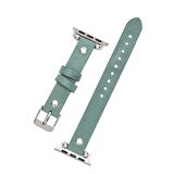 Bouletta Apple Watch Uyumlu Deri Kordon 38-40-41mm Ferro ST CZ12 Mint Yeşili