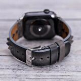 Bouletta Apple Watch Uyumlu Deri Kordon 42-44-45mm Boras VS4EF Gri