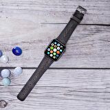 Bouletta Apple Watch Uyumlu Deri Kordon 42-44-45mm Boras VS4EF Gri