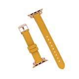 Bouletta Apple Watch Uyumlu Deri Kordon 38-40-41mm Ferro FL12 Sarı