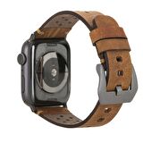 Bouletta Apple Watch Uyumlu Deri Kordon Vigo 42-44-45mm G19 Taba