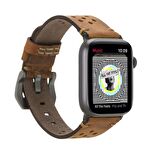 Bouletta Apple Watch Uyumlu Deri Kordon Vigo 42-44-45mm G19 Taba