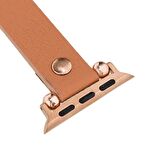 Bouletta Apple Watch Uyumlu Deri Kordon 42-44-45mm Ferro RT NU3 Pembe