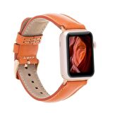 Bouletta Apple Watch Uyumlu Deri Kordon 42-44-45mm F5 Taba
