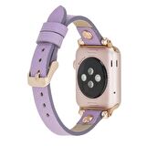 Bouletta Apple Watch Uyumlu Deri Kordon 38-40-41mm RT CP22 Lila