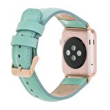 Bouletta Apple Watch Uyumlu Deri Kordon 42-44-45mm BRN7 Yeşil