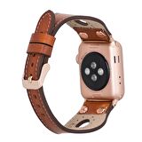 Bouletta Apple Watch Uyumlu Deri Kordon Ronda 38-40-41mm Slim RT RST2EF Taba