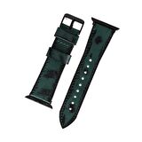 Bouletta Apple Watch Uyumlu Deri Kordon 38-40-41mm Vintage V6 Yeşil Siyah Aksesuar