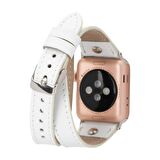 Apple Watch Uyumlu Deri Kordon 42-44-45mm Slim DTST F3