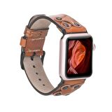 Bouletta Apple Watch Uyumlu Deri Kordon Cross 42-44-45mm BT RST2EF Taba