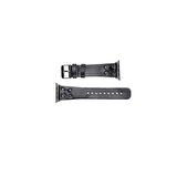 Bouletta Apple Watch Uyumlu Deri Kordon Cross 42-44-45mm BT RST1 Siyah