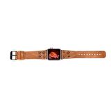 Bouletta Apple Watch Uyumlu Deri Kordon Cross 42-44-45mm BT V18 Taba