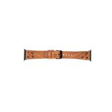Bouletta Apple Watch Uyumlu Deri Kordon Cross 42-44-45mm BT V18 Taba